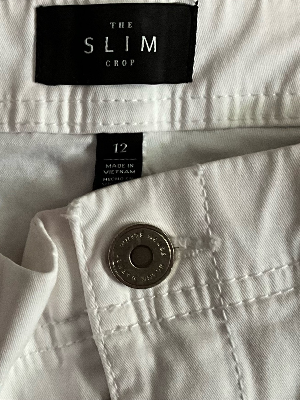 WHBM The Slim Crop White Cargo Pants - Picture 9 of 14
